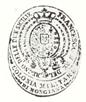 fig.33 - Timbro di carteggio della Direzione della Mongiana. 1852 (ASCZ).